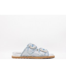 CORAL BLUE SANDALO GIOIELLO INTRECCIO DENIM