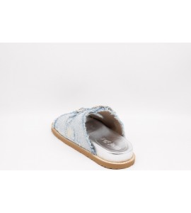 CORAL BLUE SANDALO GIOIELLO INTRECCIO DENIM