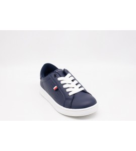 TOMMY HILFIGER SNEAKERS IN PELLE LISCIA BLU