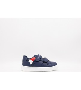 TOMMY HILFIGER SNEAKERS IN VELCRO BLU CON DETTAGLIO BANDIERA