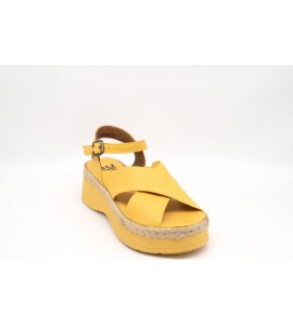 BUENO Sandalo zeppa fasce incrociate