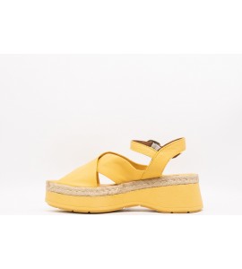 BUENO Sandalo zeppa fasce incrociate