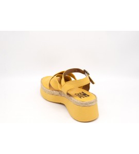 BUENO Sandalo zeppa fasce incrociate