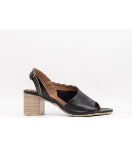 BUENO Sandalo donna con tacco effetto legno