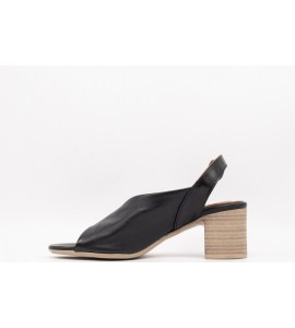 BUENO Sandalo donna con tacco effetto legno
