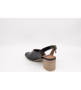 BUENO Sandalo donna con tacco effetto legno