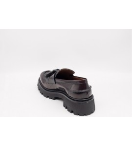 VSL Mocassino donna in pelle con nappine