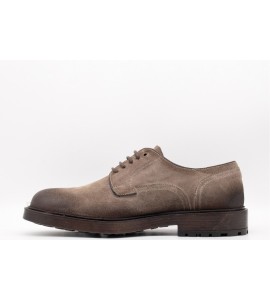 EXTON Derby Uomo Camoscio Anticato Taupe