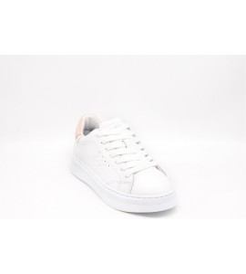 SUN68 GRACE LEATHER BIANCO/ROSA