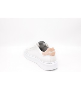 SUN68 GRACE LEATHER BIANCO/ROSA