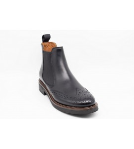 FRAU Beatles a coda di rondine in pelle con finish spazzolato