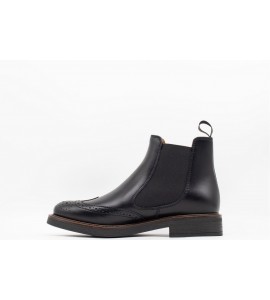 FRAU Beatles a coda di rondine in pelle con finish spazzolato