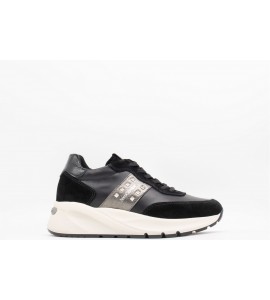 NERO GIARDINI Sneakers donna in camoscio, pelle e materiale tecnico