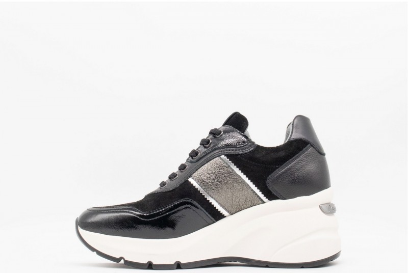 NERO GIARDINI Sneakers donna in vernice, camoscio e materiale tecnico