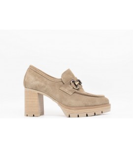 NERO GIARDINI Mocassini donna in camoscio