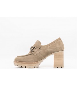 NERO GIARDINI Mocassini donna in camoscio