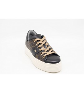 NERO GIARDINI Sneakers donna in pelle e materiale tecnico