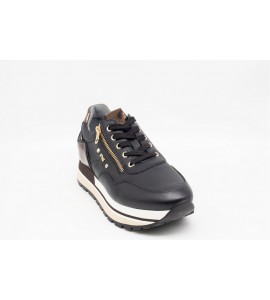 NERO GIARDINI Sneakers donna in pelle e materiale tecnico