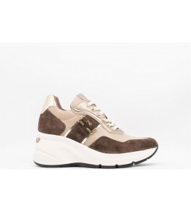 NERO GIARDINI Sneakers donna in camoscio, pelle e materiale tecnico