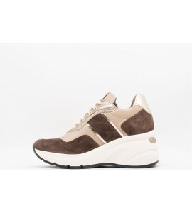 NERO GIARDINI Sneakers donna in camoscio, pelle e materiale tecnico