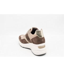 NERO GIARDINI Sneakers donna in camoscio, pelle e materiale tecnico