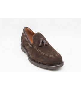 NERO GIARDINI Mocassini uomo in camoscio