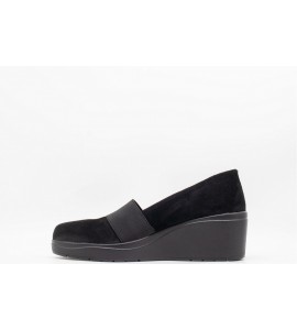 MELLUSO Mocassino donna in camoscio nero