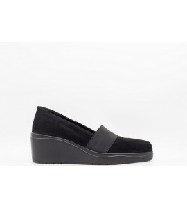 MELLUSO Mocassino donna in camoscio nero
