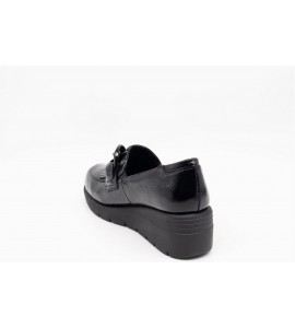 MELLUSO Mocassino donna in vernice nero