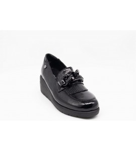 MELLUSO Mocassino donna in vernice nero