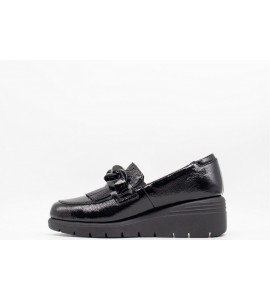 MELLUSO Mocassino donna in vernice nero