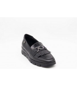 MELLUSO Mocassino donna in pelle nero