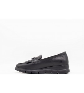 MELLUSO Mocassino donna in pelle nero