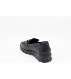 MELLUSO Mocassino donna in pelle nero