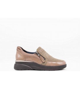 MELLUSO Sneakers donna in vernice e camoscio.