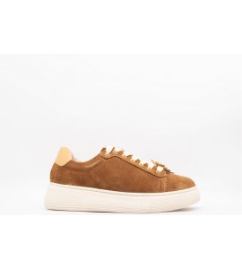 MELLUSO Sneakers donna in camoscio sigaro