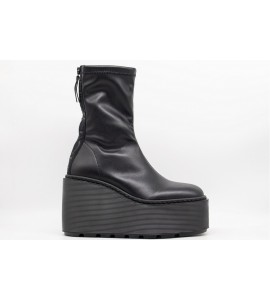 VIC MATIE' Tronchetto zeppa Stripy nero