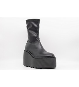 VIC MATIE' Tronchetto zeppa Stripy nero