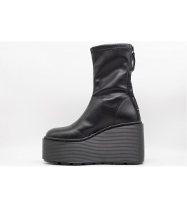 VIC MATIE' Tronchetto zeppa Stripy nero
