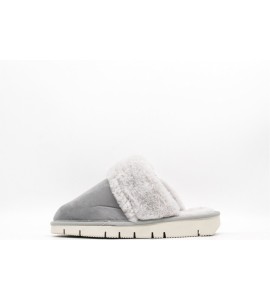 GRUNLAND Ciabatta con eco pelliccia | LOXI