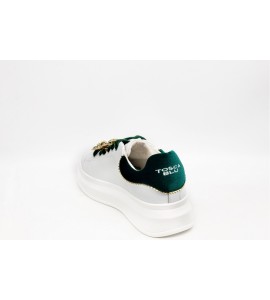 TOSCA BLU SNEAKER JULIETTE CON FARFALLE STRASSATE COLORE BIANCO/VERDE