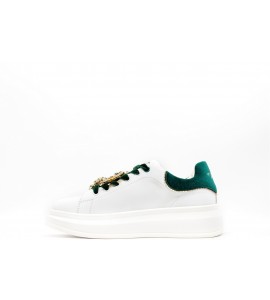 TOSCA BLU SNEAKER JULIETTE CON FARFALLE STRASSATE COLORE BIANCO/VERDE