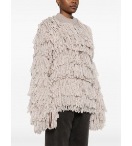 ROBERTO COLLINA CARDIGAN CON FRANGE