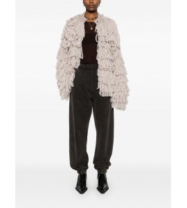 ROBERTO COLLINA CARDIGAN CON FRANGE