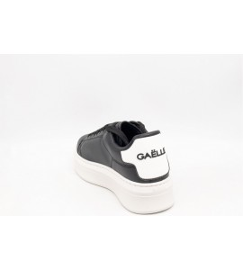 GAELLE Sneakers Addict In Action Leather Nero Bianco