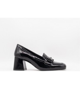 MELLUSO Mocassino donna in vernice nero
