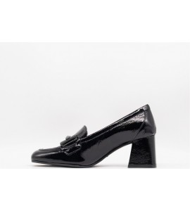 MELLUSO Mocassino donna in vernice nero