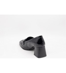 MELLUSO Mocassino donna in vernice nero