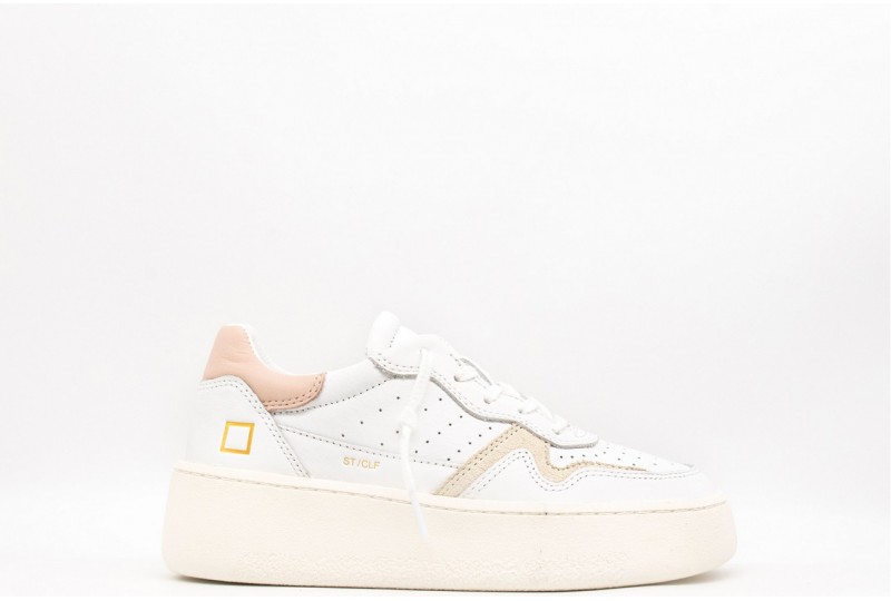 DATE STEP CALF WHITE-PINK