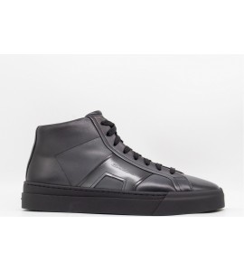 SANTONI Double Buckle Sneaker da uomo in pelle